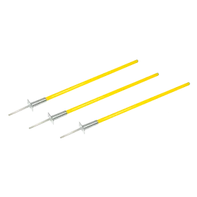 10 Lightweight Agility Slalom Training Poles - PVC & Metal Spike