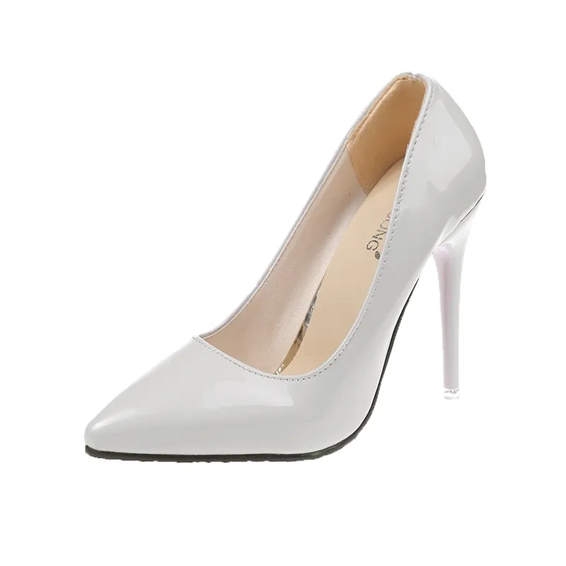 9CM Women Pump Shoes Ivory Wedding Shoes Bridal Sapatos Nude High Heel Bride Bridesmaid   Evening Party Shoes Pink Hot