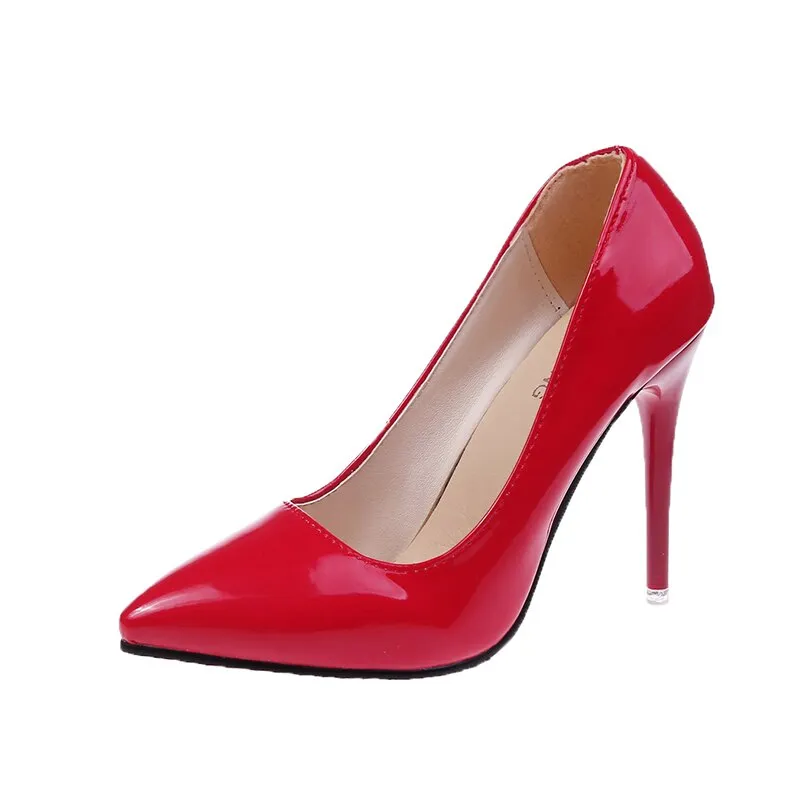 9CM Women Pump Shoes Ivory Wedding Shoes Bridal Sapatos Nude High Heel Bride Bridesmaid   Evening Party Shoes Pink Hot