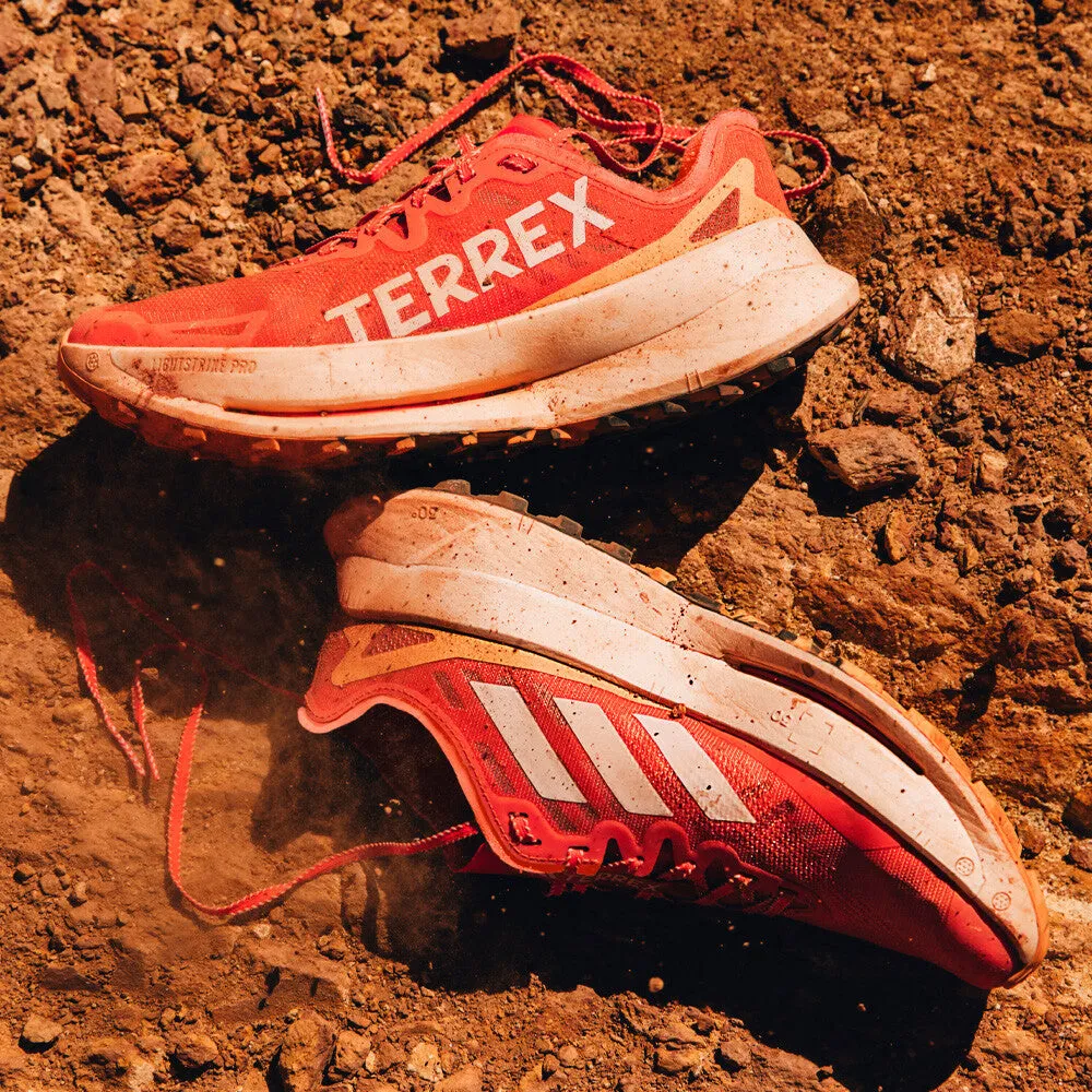 adidas Men's Terrex Agravic Speed Speed Ultra Trail Running Shoes Impact Orange / Crystal White / Semi Spark