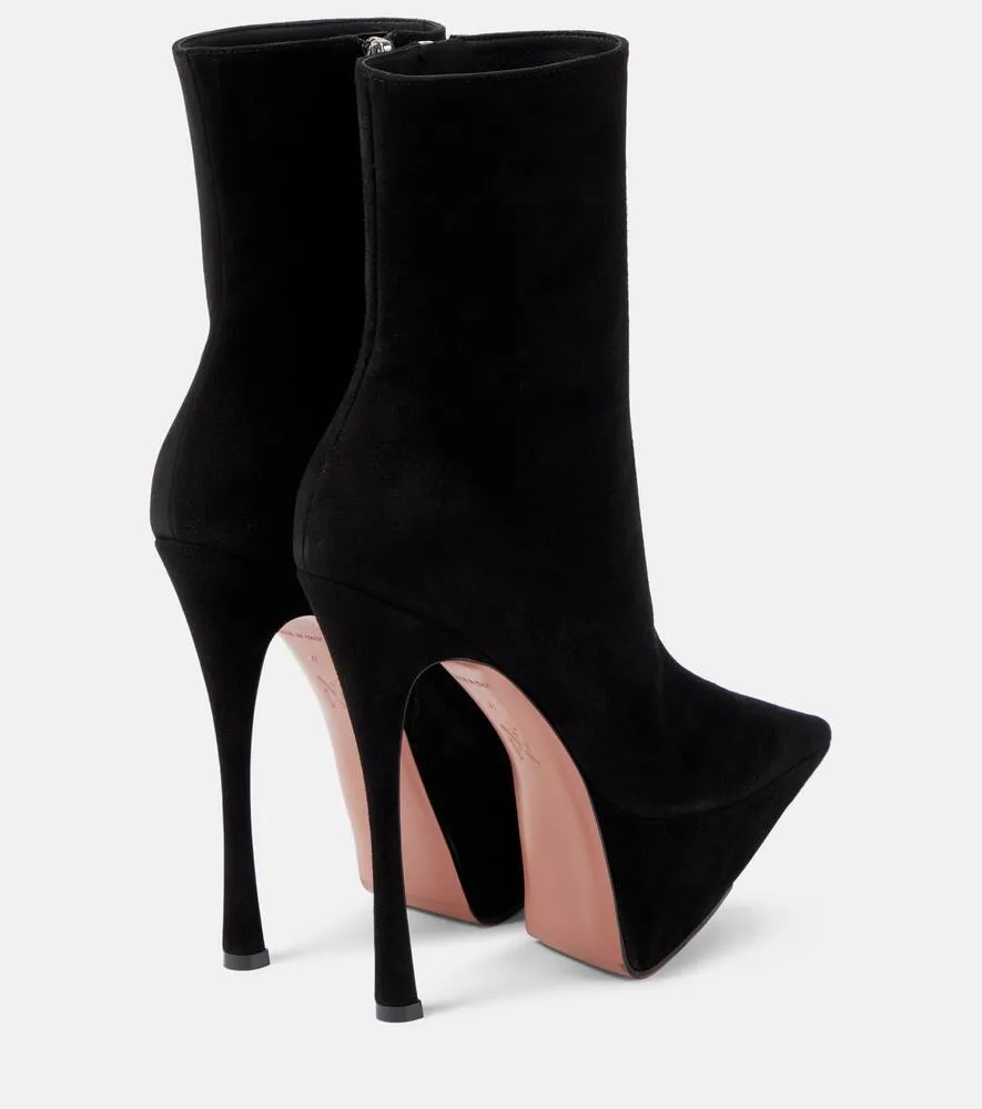 Amina Muaddi Yigit 150 suede ankle boots