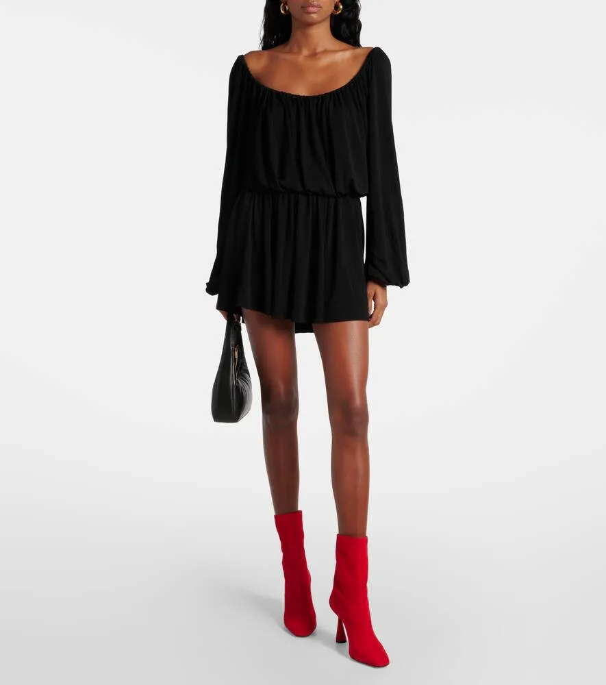 Aquazzura Amore 95 suede ankle boots