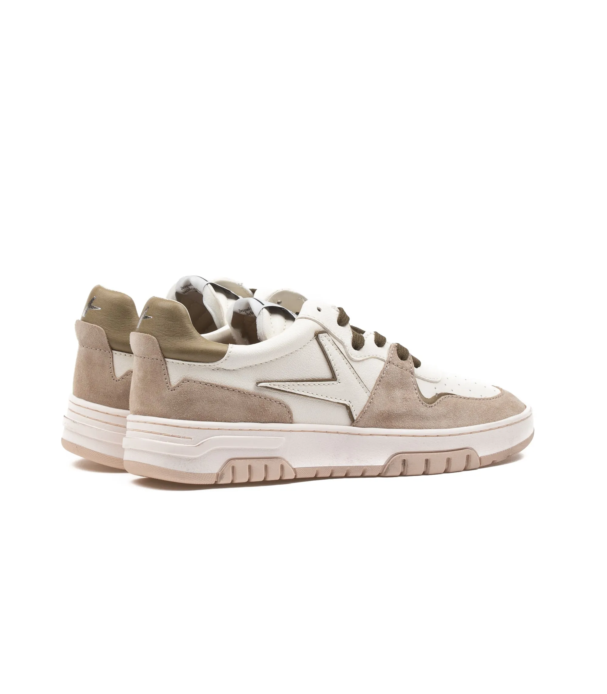 Archivio 22 Stepone Bascket Bianco Oliva Uomo