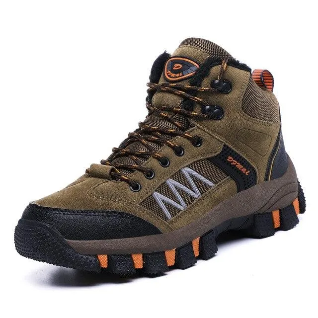 Autumn Winter Mens Hiking Boots Sneakers Mountain Climbing Shoes Tactical Hunting Footwear New Classic Outdoor Sport Man Plus