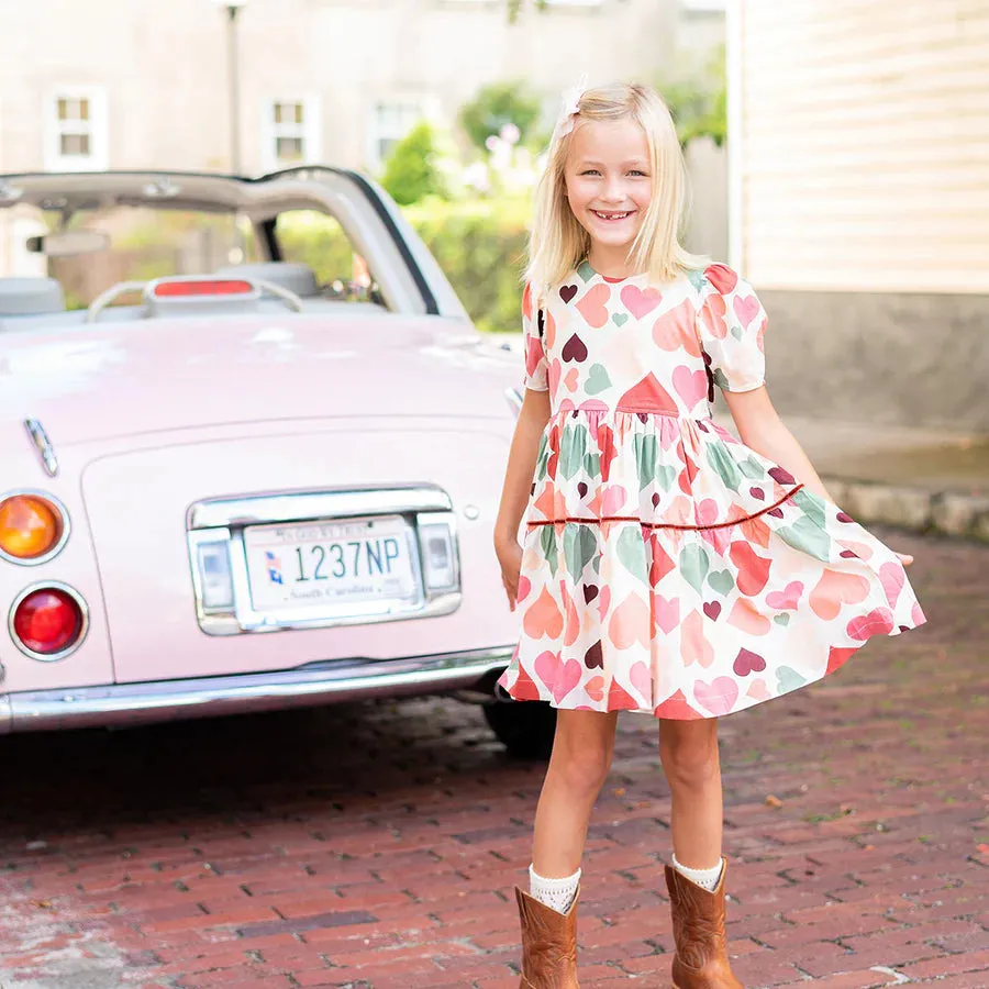 Baby Girls Lexi Bubble - Vintage Hearts