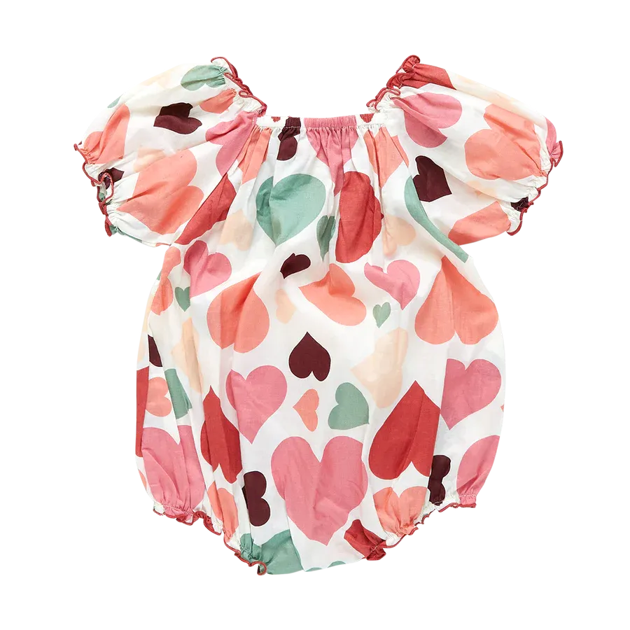Baby Girls Lexi Bubble - Vintage Hearts