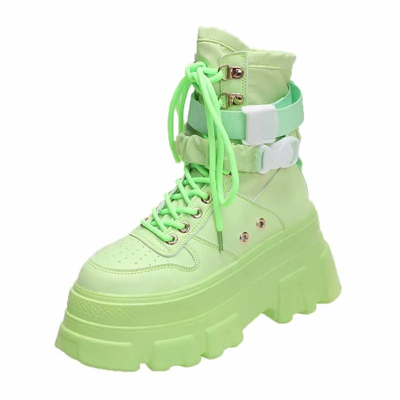 Christmas Gift 2023 Women's Height-increasing Thick-soled Boots Wedge Heel Lace-up Decorative Women's Shoes Fashion Winter Women's Boots