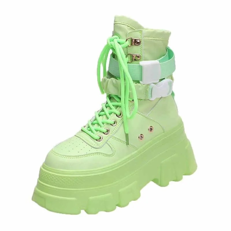 Christmas Gift 2023 Women's Height-increasing Thick-soled Boots Wedge Heel Lace-up Decorative Women's Shoes Fashion Winter Women's Boots