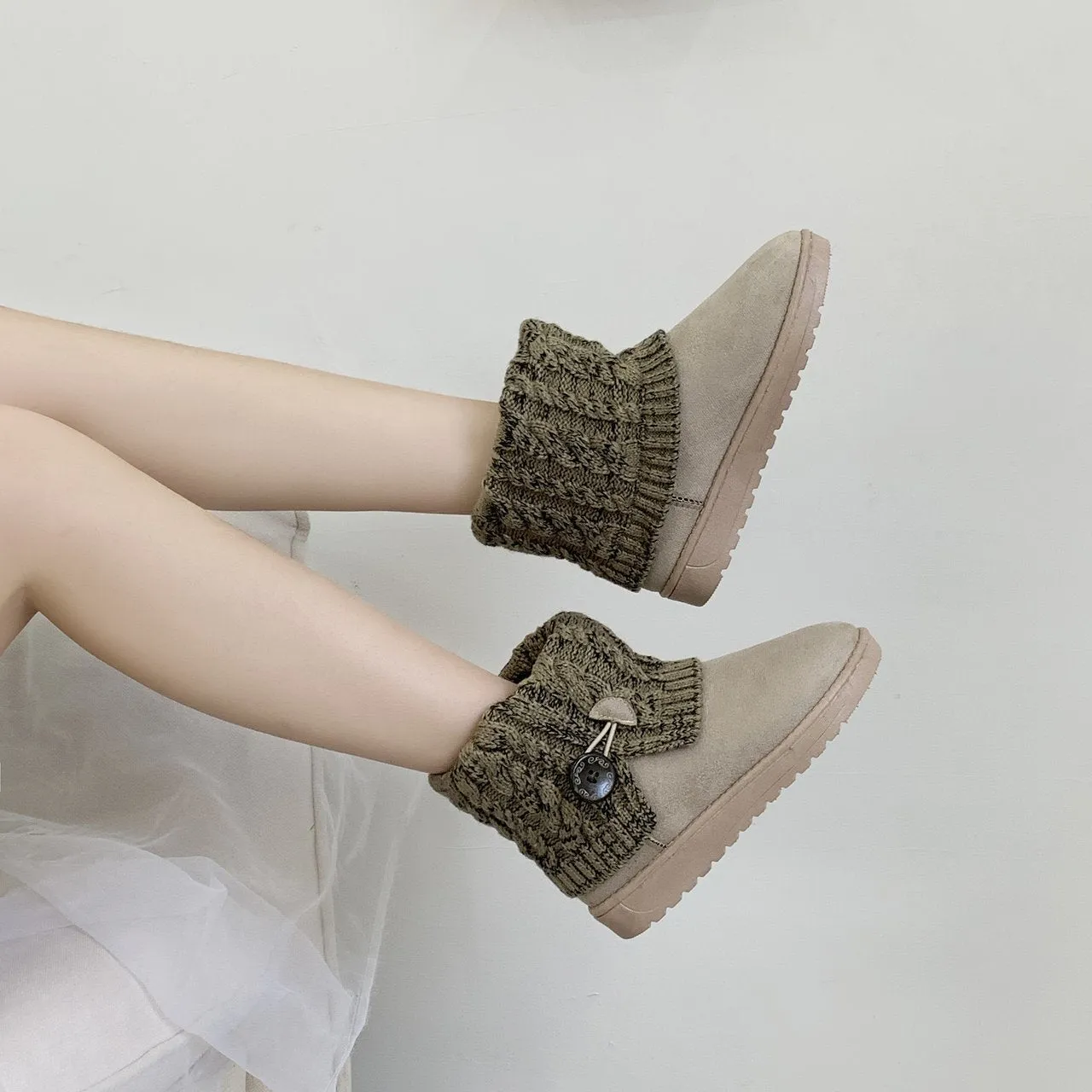 Cuzcare Outdoor Orthopedic Winter Boots For Women Suede Ankle Shoes