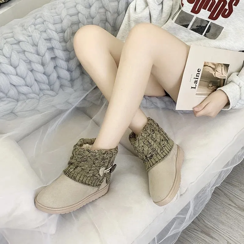 Cuzcare Outdoor Orthopedic Winter Boots For Women Suede Ankle Shoes