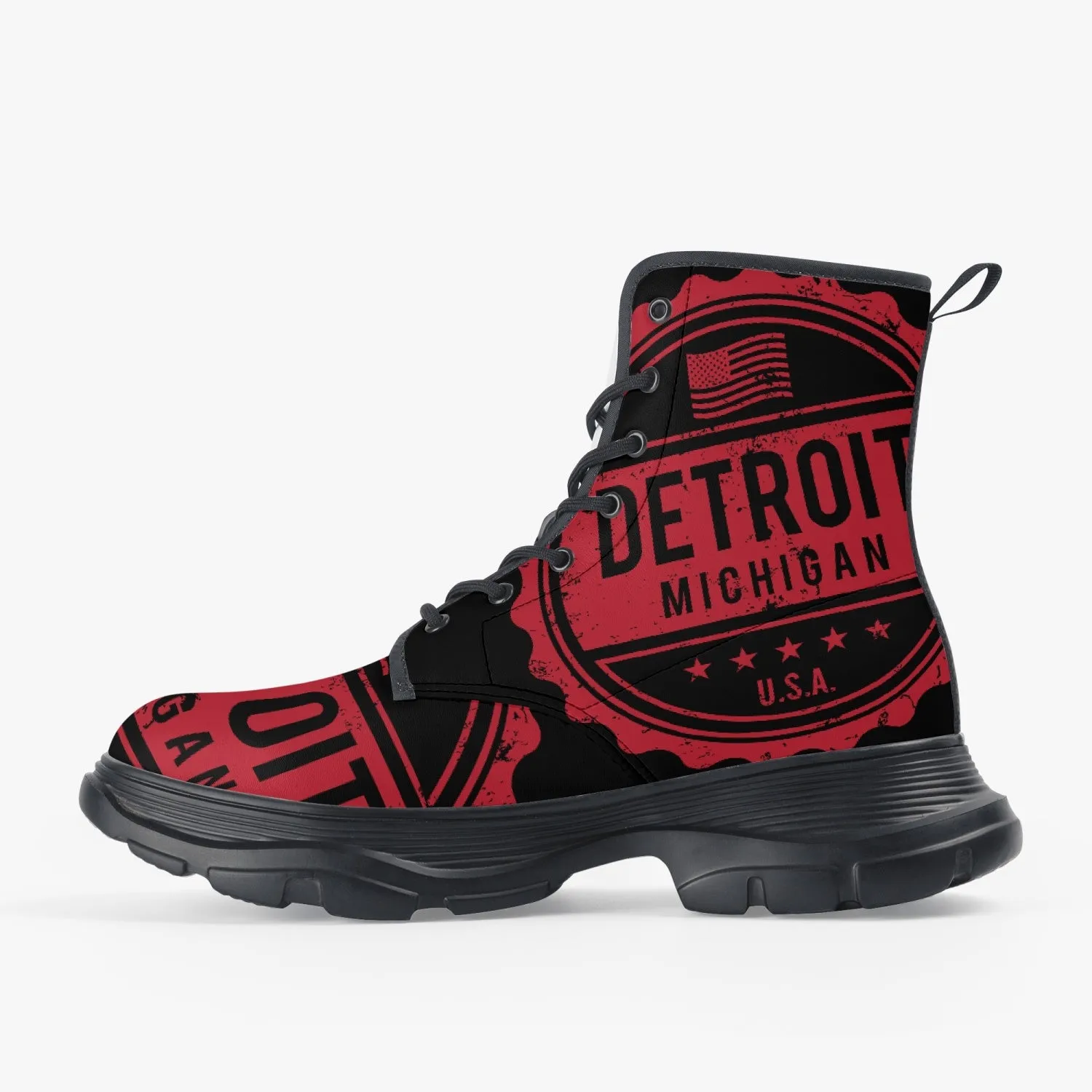 DETROIT Leather Chunky Boots