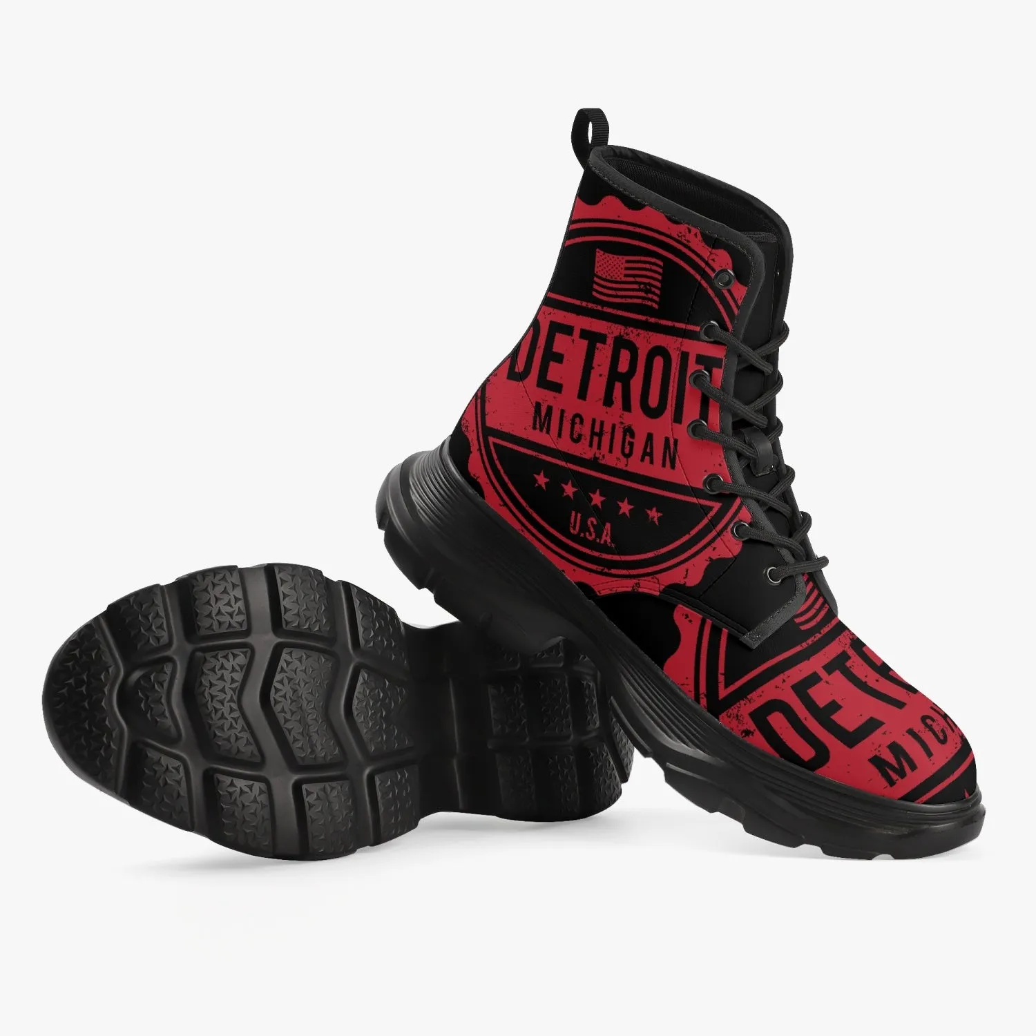 DETROIT Leather Chunky Boots