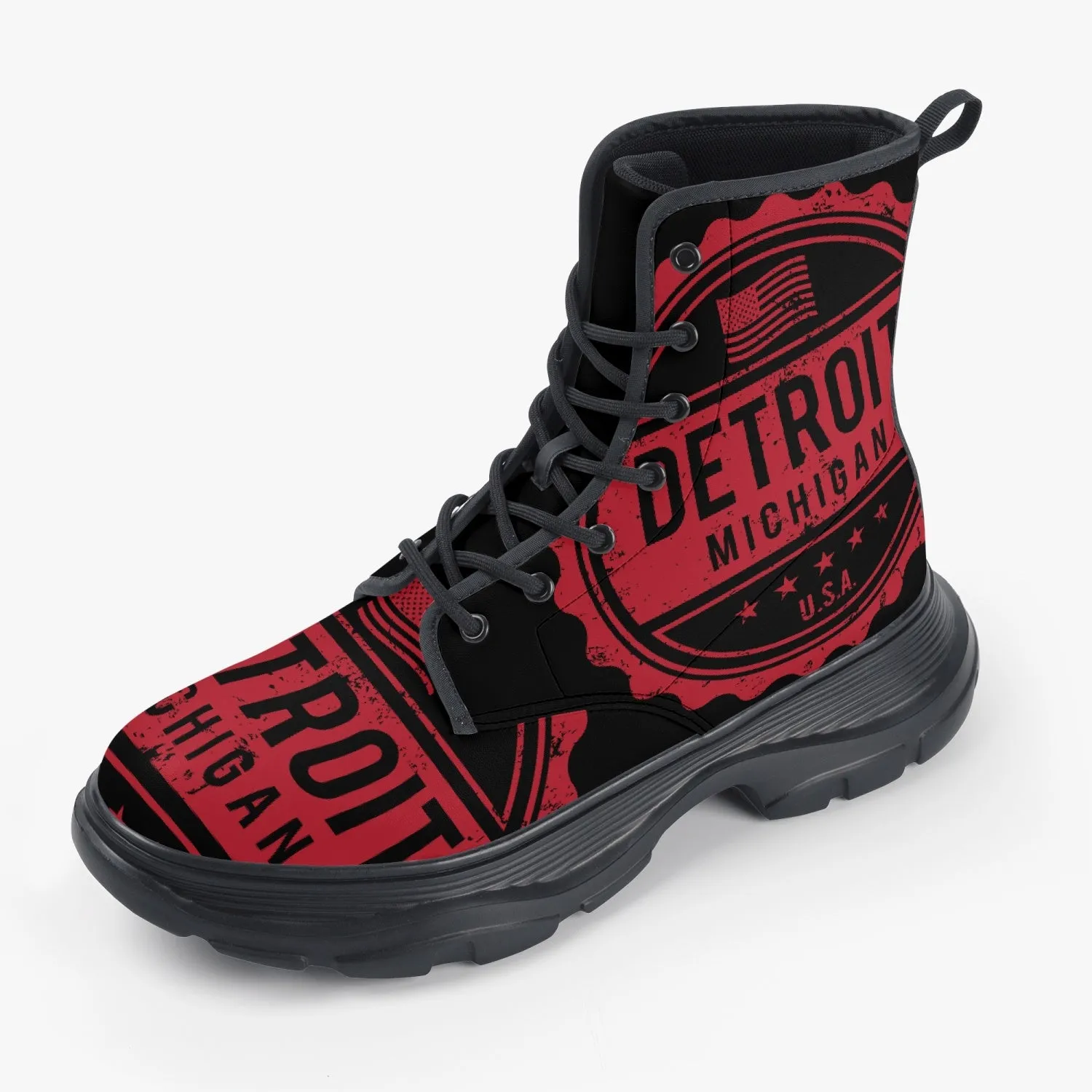 DETROIT Leather Chunky Boots