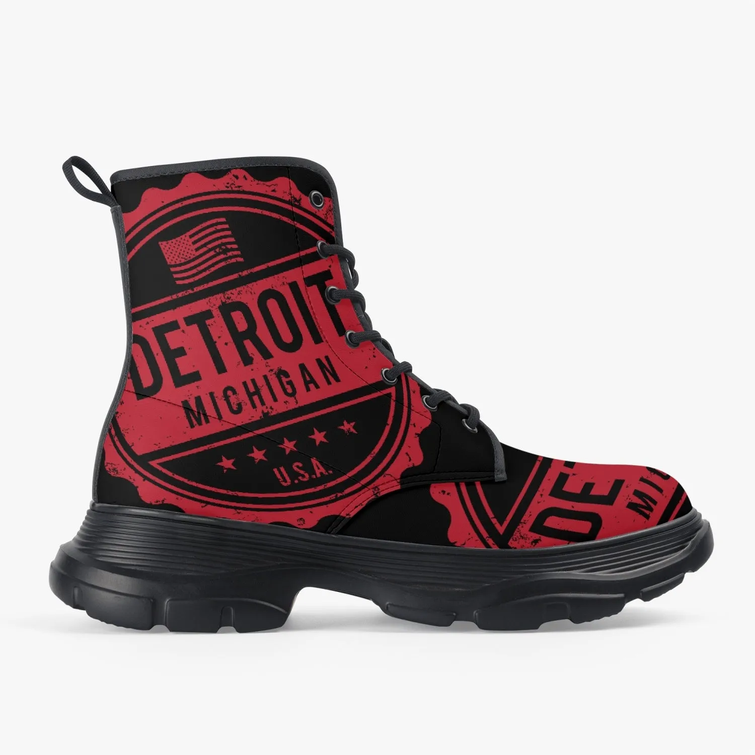 DETROIT Leather Chunky Boots