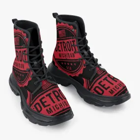 DETROIT Leather Chunky Boots