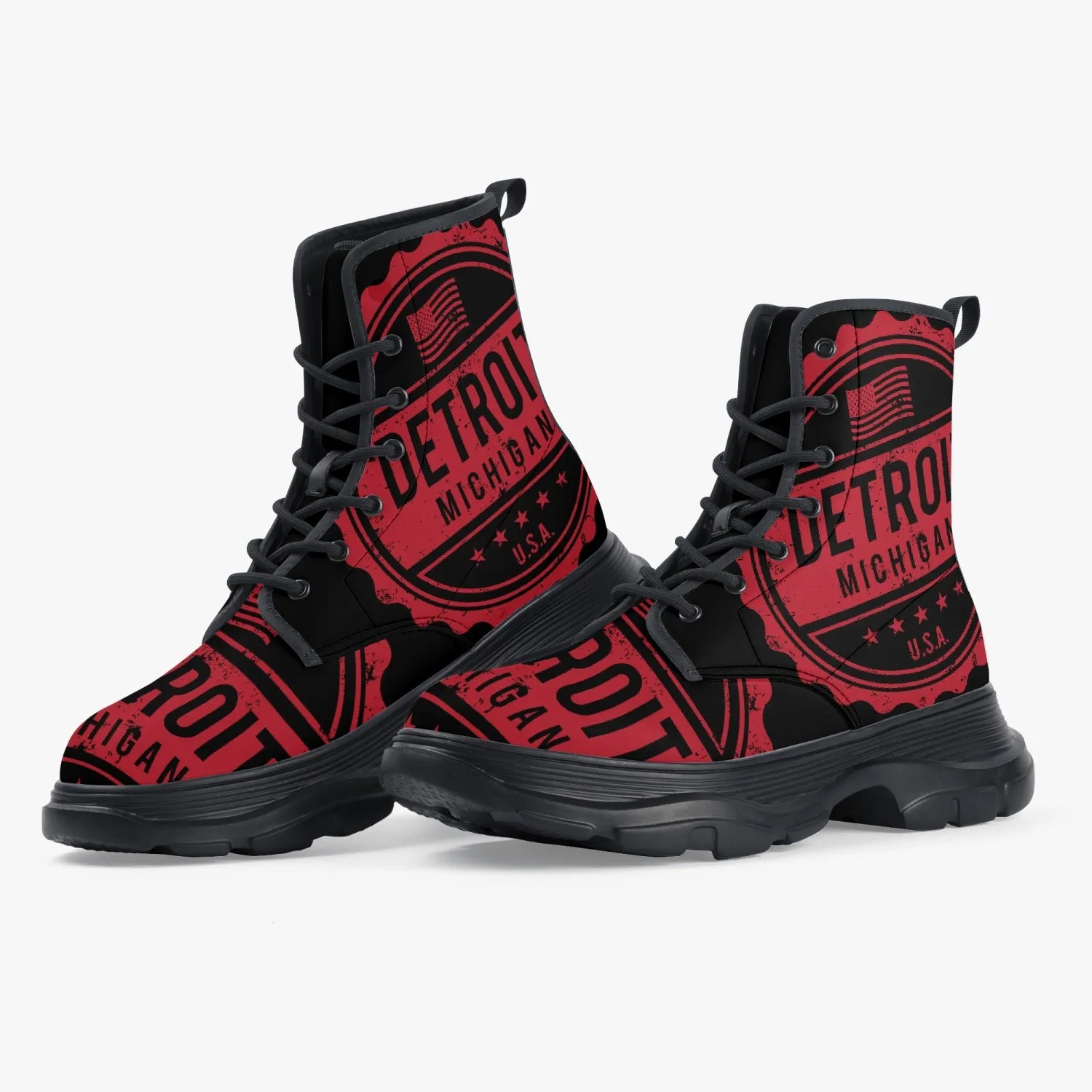 DETROIT Leather Chunky Boots
