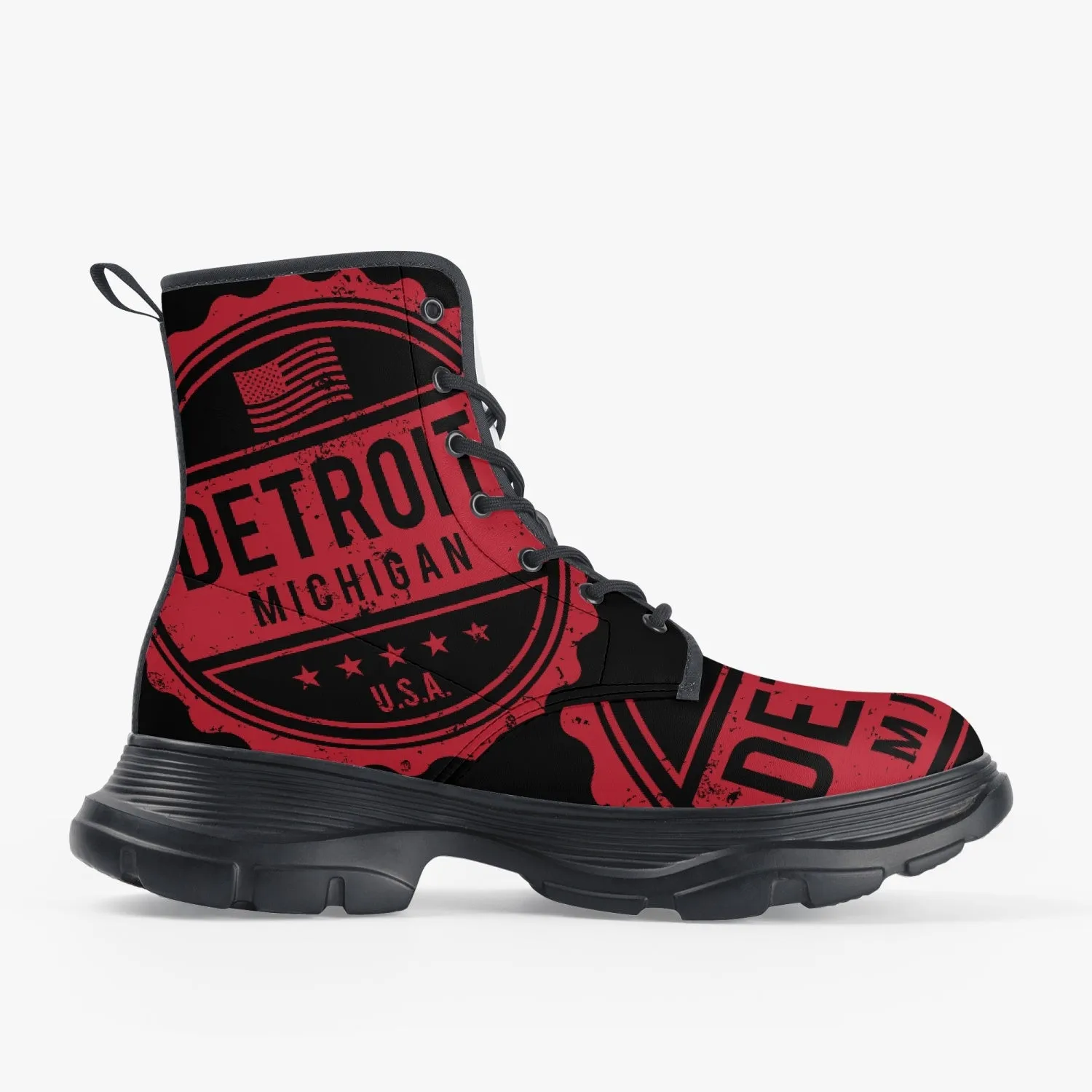DETROIT Leather Chunky Boots