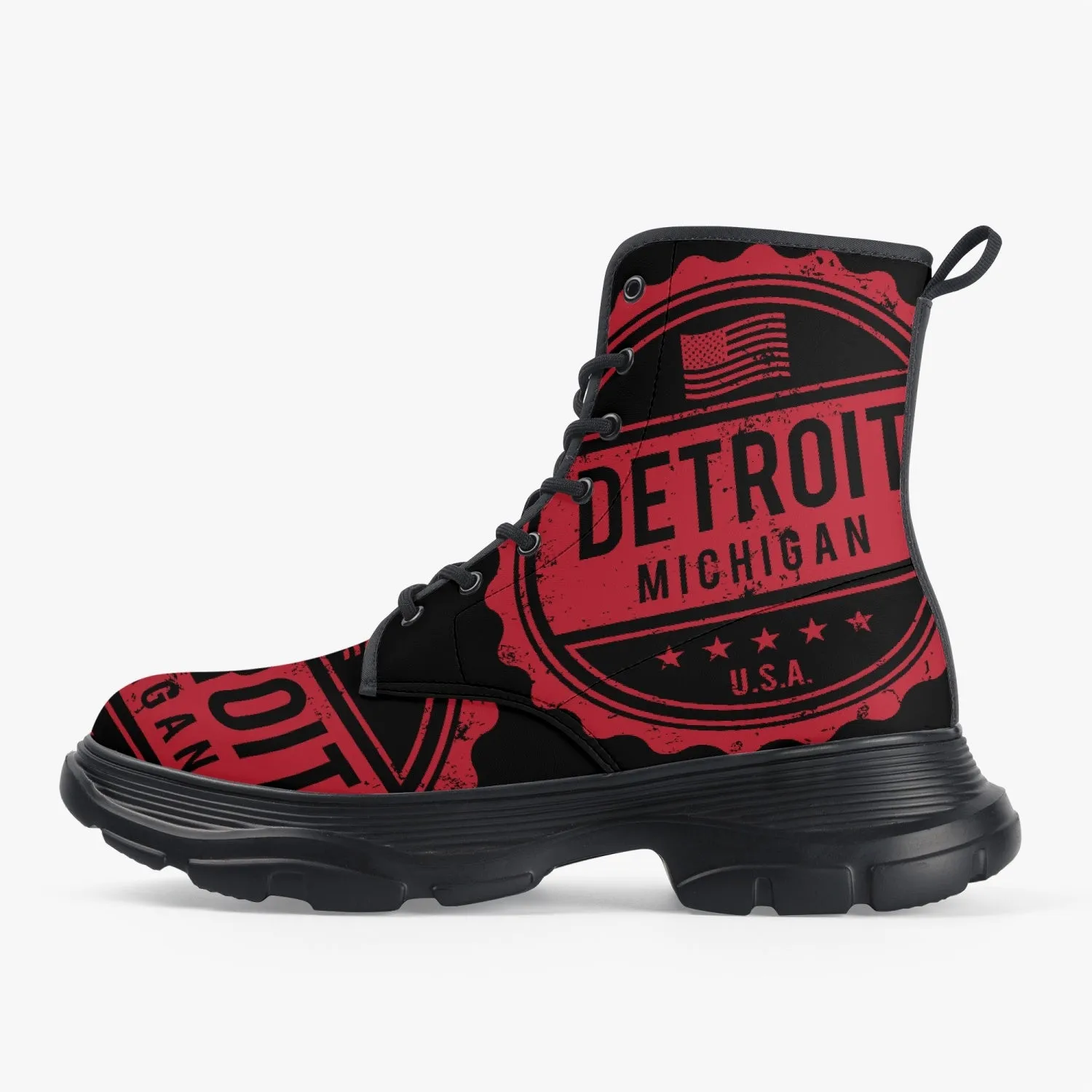 DETROIT Leather Chunky Boots