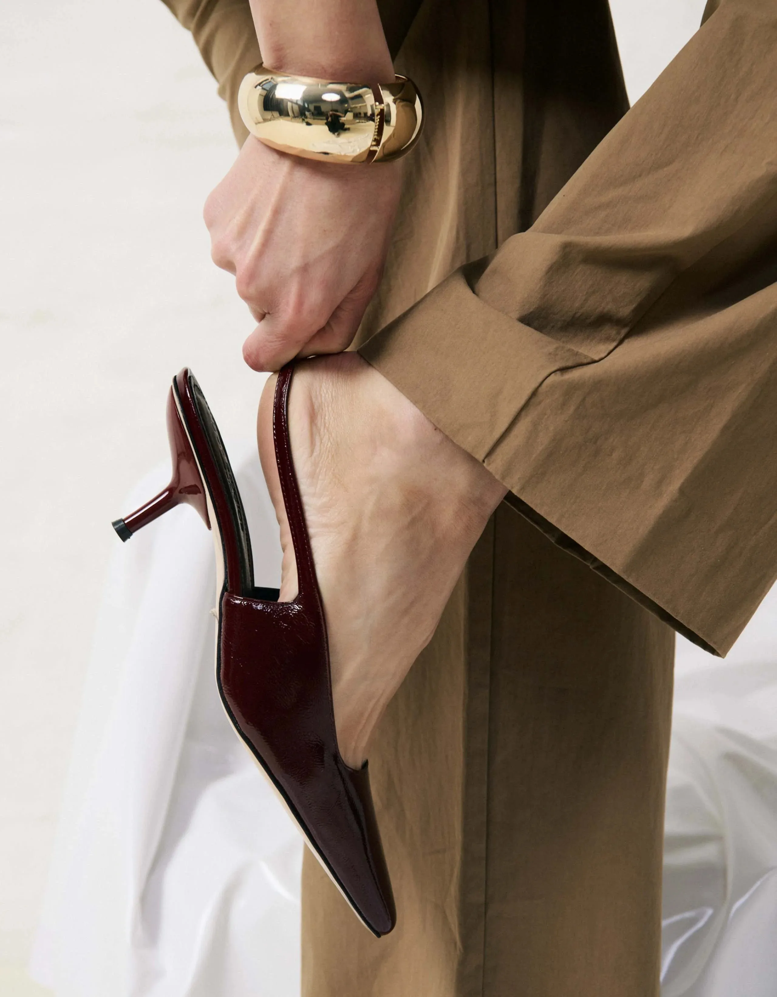 DOF Studios Cecilia Slingback in Mulberry Patent