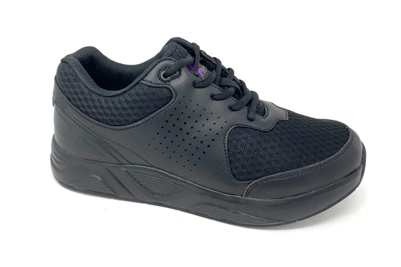 FITec 9720 Black - Men's Added-Depth Light Mesh Lace Walking Shoe
