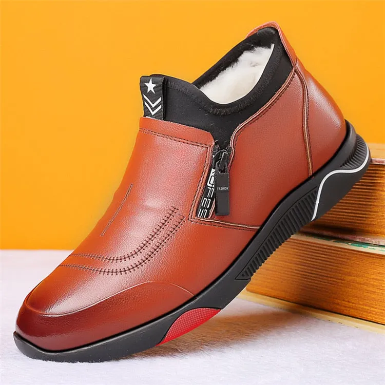 Genuine Leather Snow Sneakers