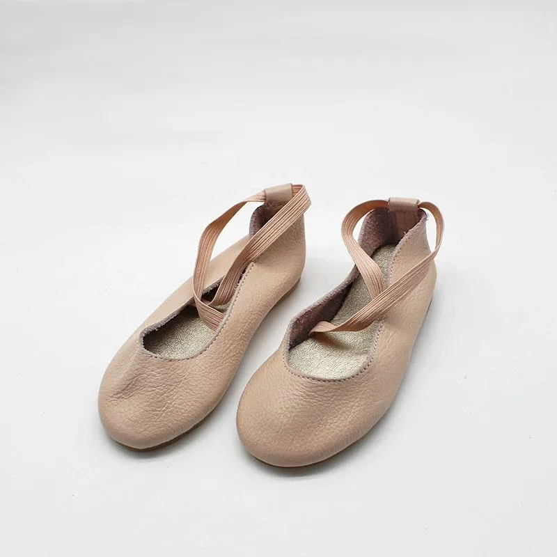 Leather Ballet Pumps | Pink