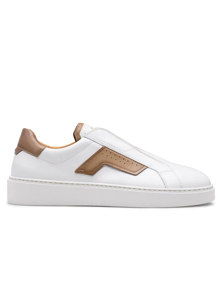 Magnanni Phoenix Slip in White/Taupe
