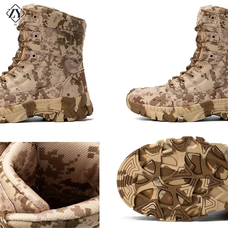 Mens Combat Tactical Military Boots Army Fan WaterProof Outdoor