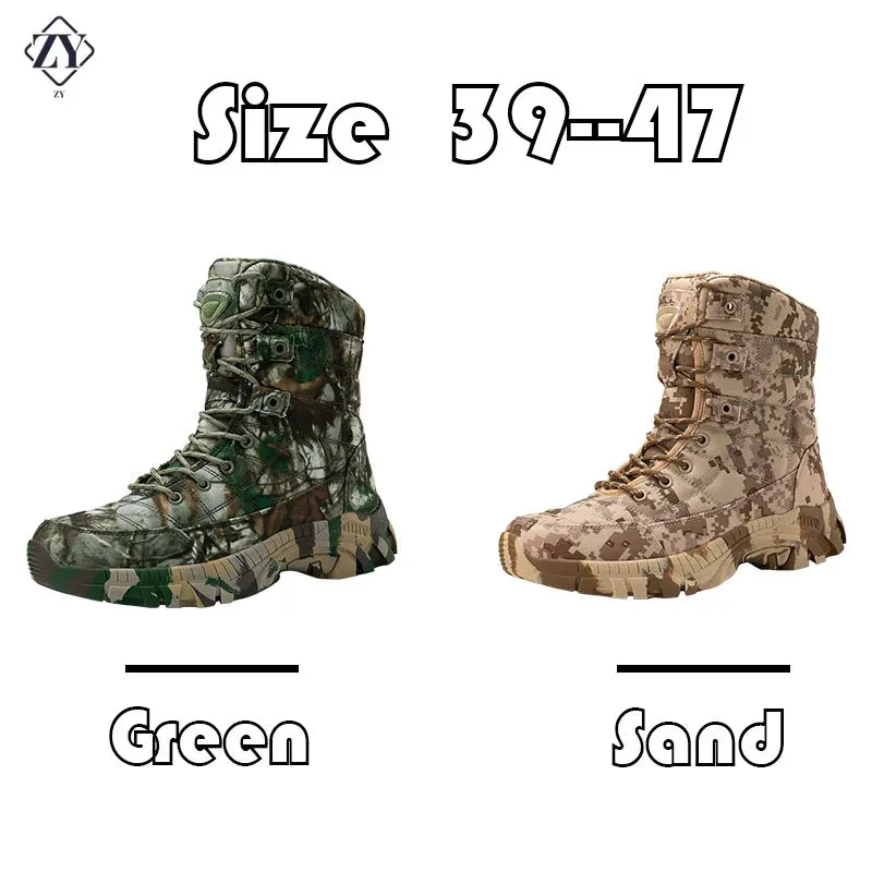 Mens Combat Tactical Military Boots Army Fan WaterProof Outdoor