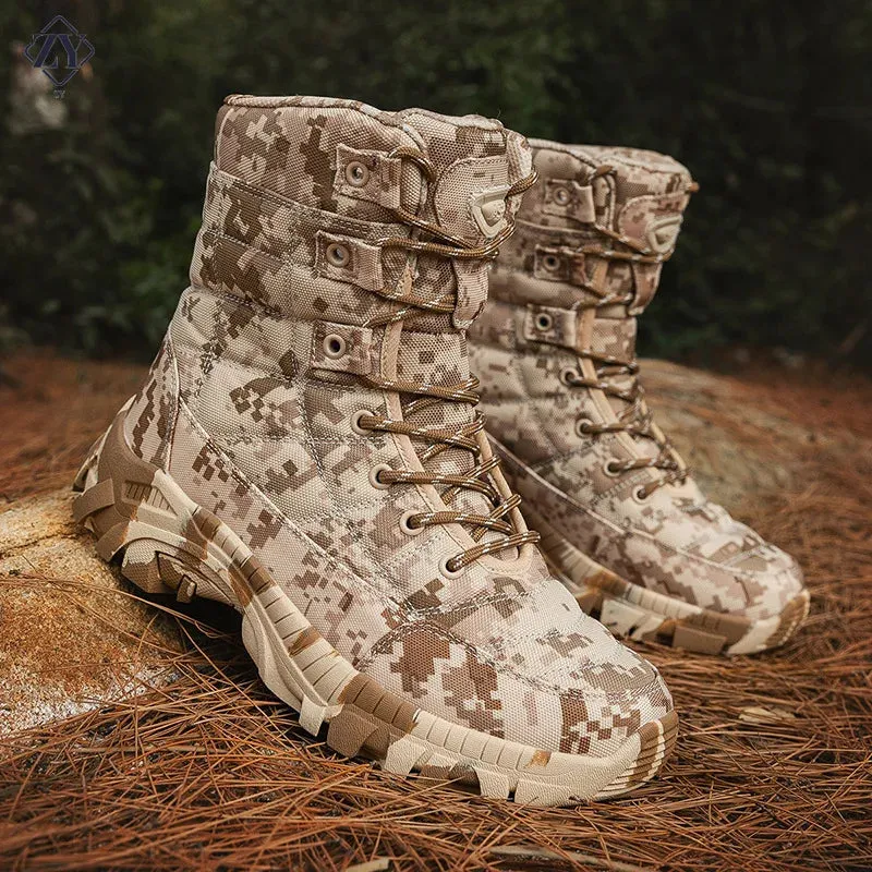 Mens Combat Tactical Military Boots Army Fan WaterProof Outdoor