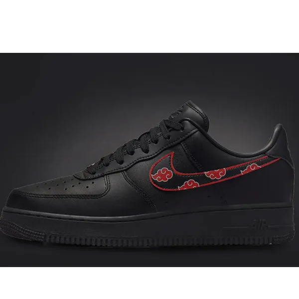 Naruto Akatsuki Cartoon Black Custom Air Force 1