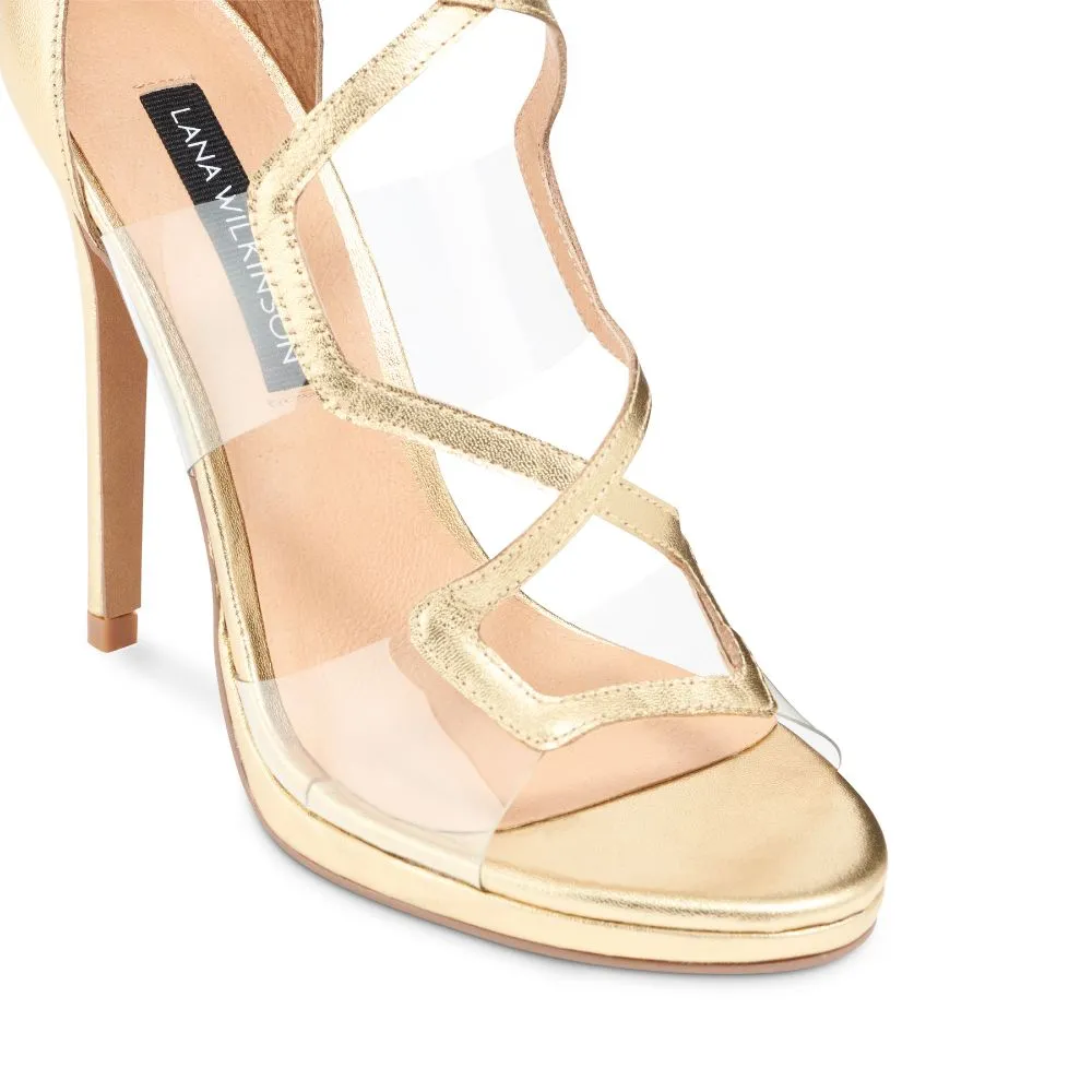 Natalie Heel Gold Metallic