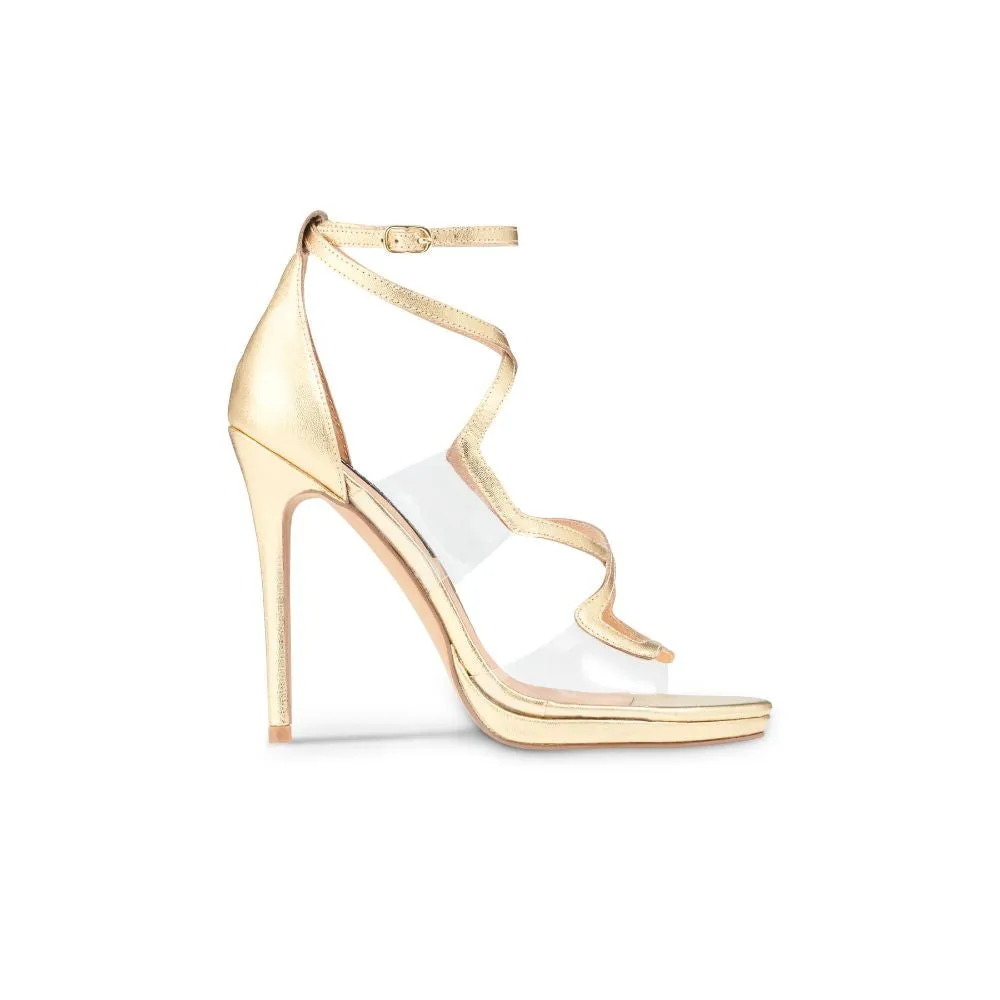Natalie Heel Gold Metallic