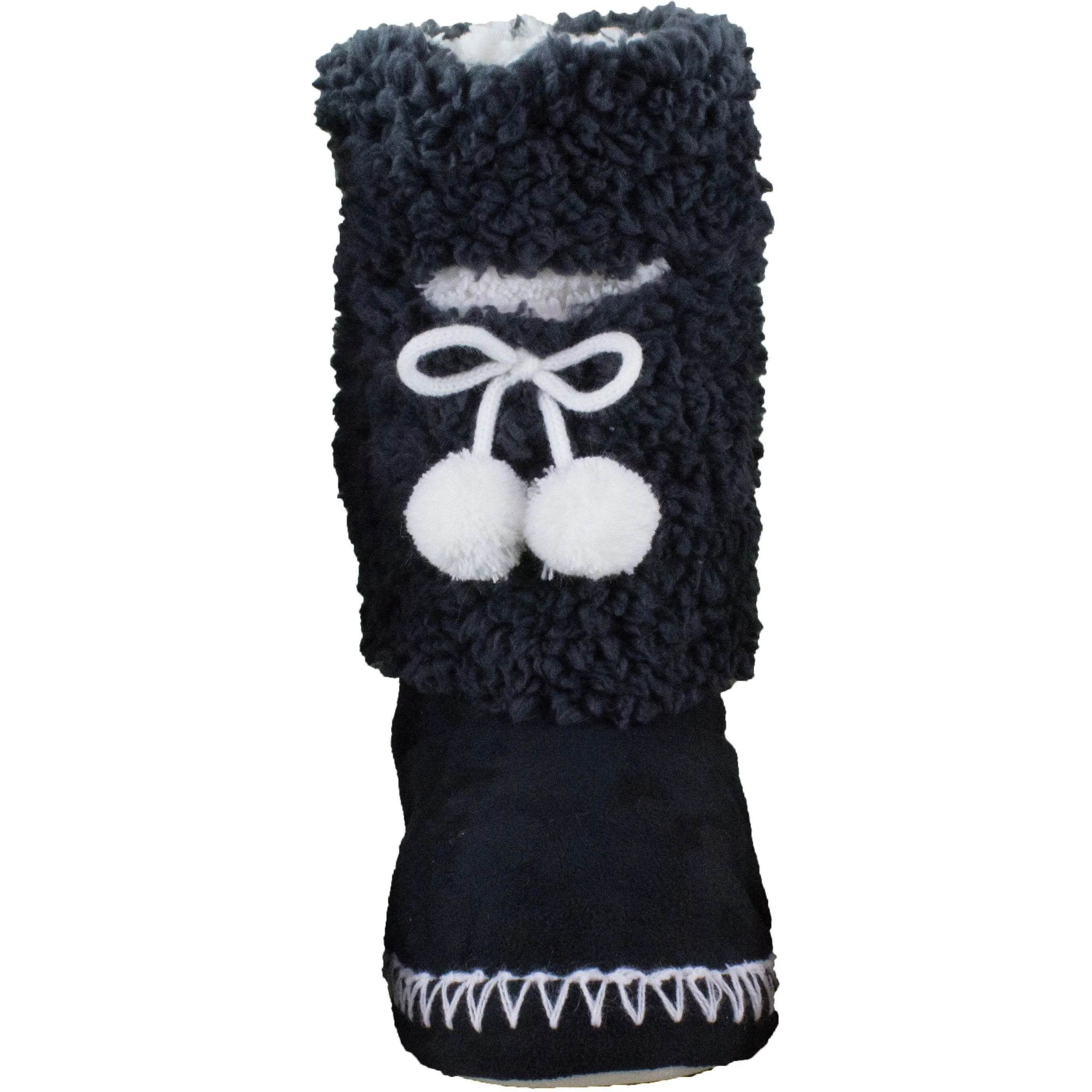 Navajo Fuzzy Slipper Boots with Indoor Outdoor Sol