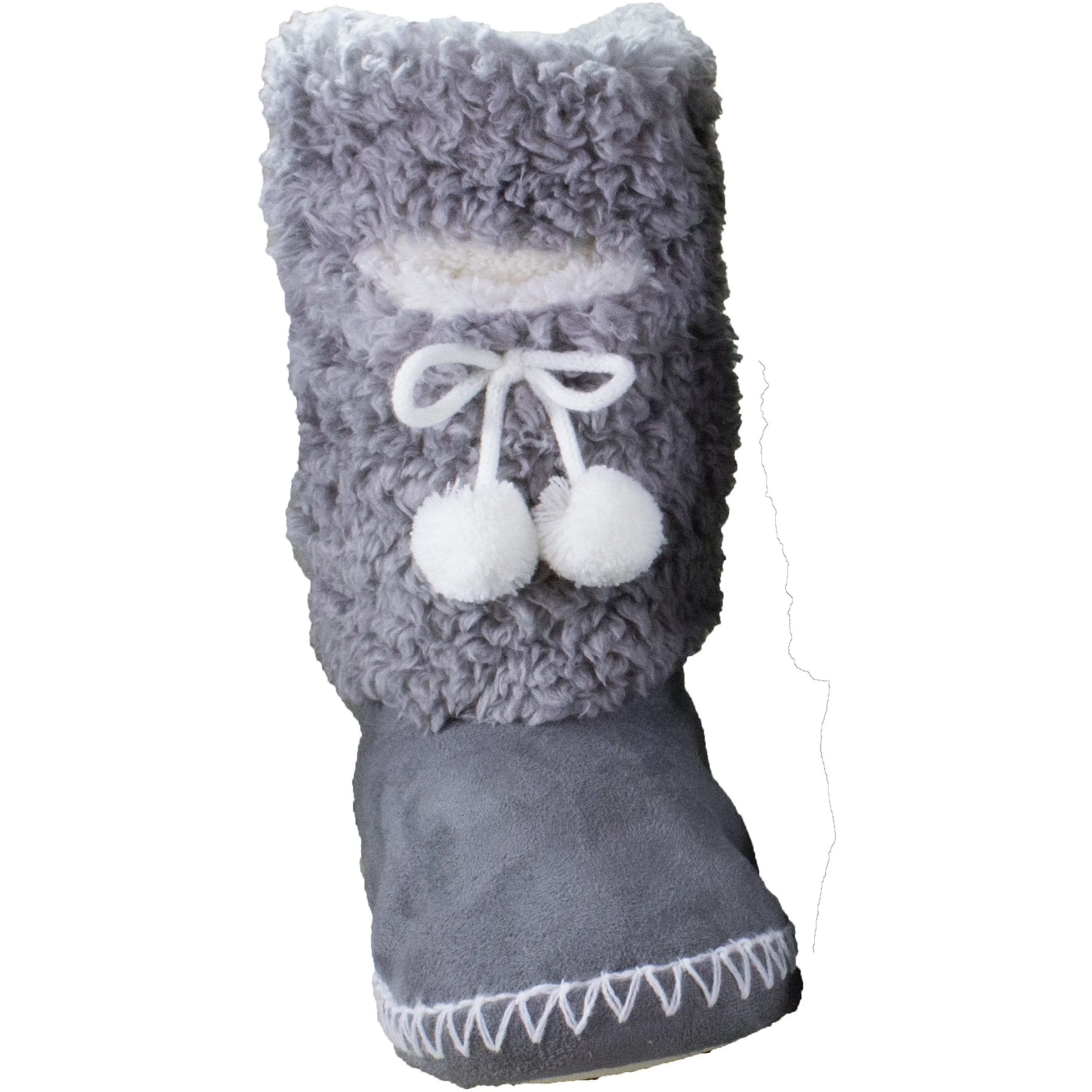 Navajo Fuzzy Slipper Boots with Indoor Outdoor Sol