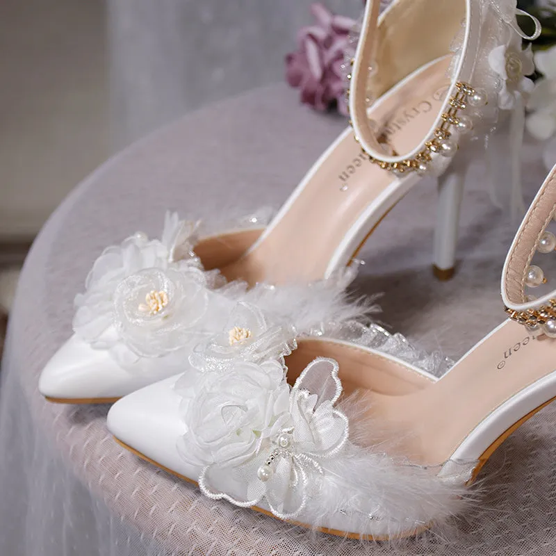 One Night~Flower Wedding Pointed Toe High Heels