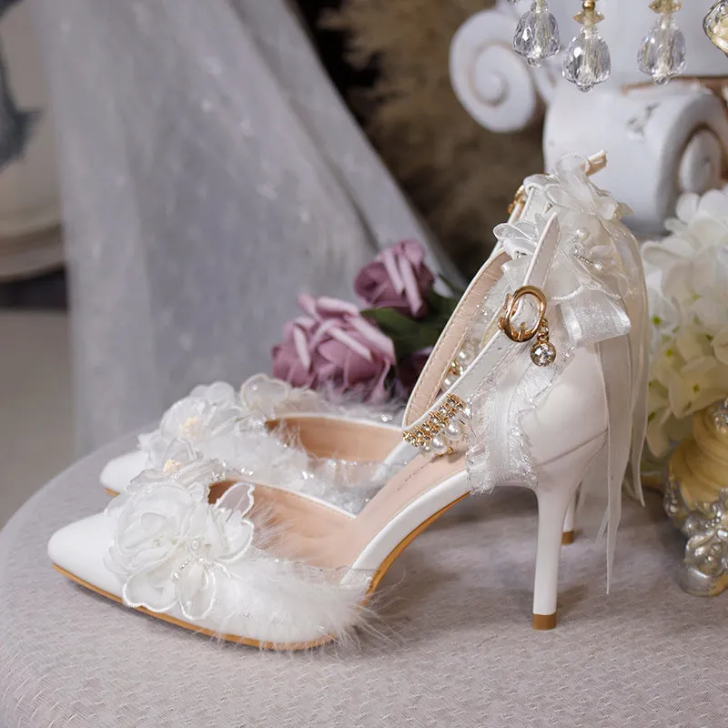 One Night~Flower Wedding Pointed Toe High Heels