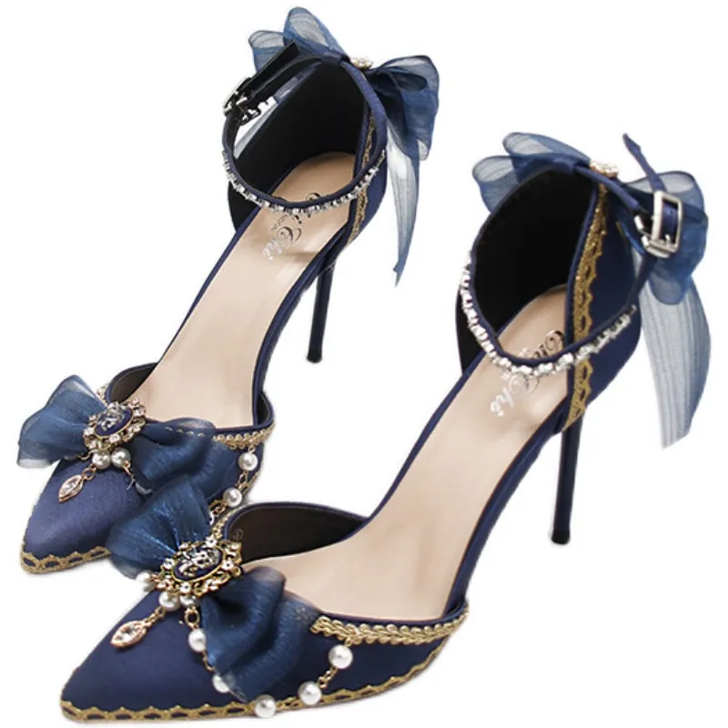 One Night~Flower Wedding Pointed Toe High Heels