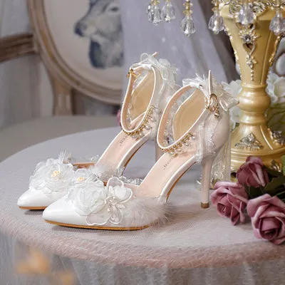 One Night~Flower Wedding Pointed Toe High Heels