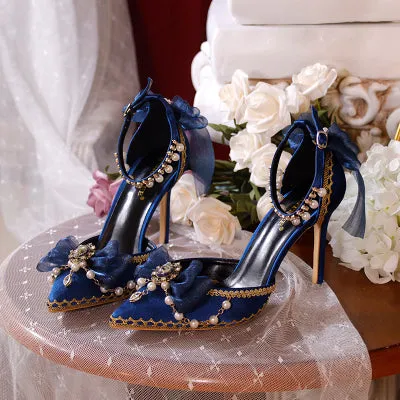 One Night~Flower Wedding Pointed Toe High Heels