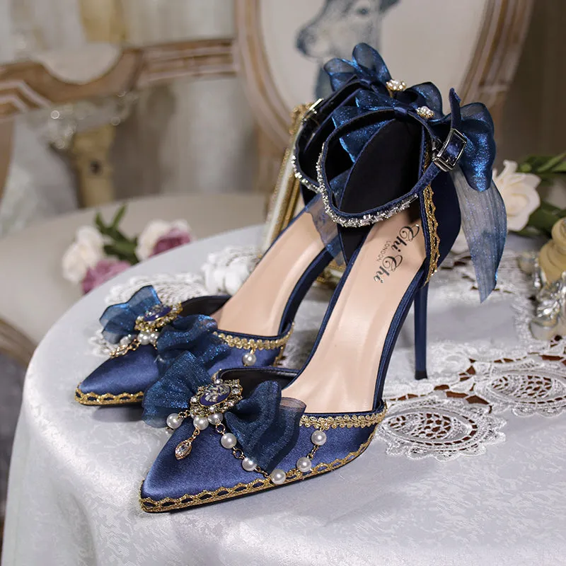 One Night~Flower Wedding Pointed Toe High Heels