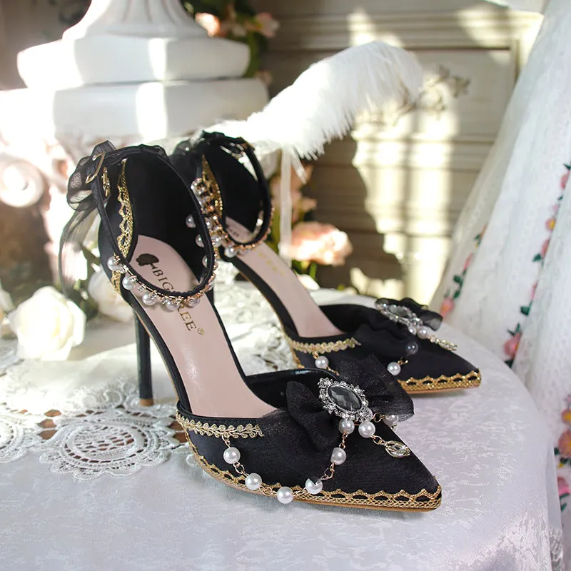 One Night~Flower Wedding Pointed Toe High Heels