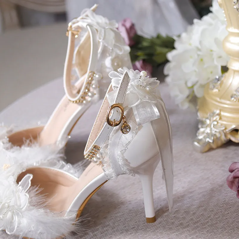 One Night~Flower Wedding Pointed Toe High Heels
