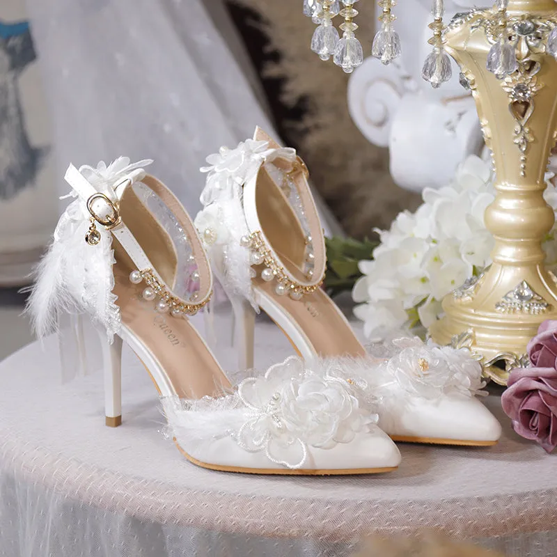 One Night~Flower Wedding Pointed Toe High Heels