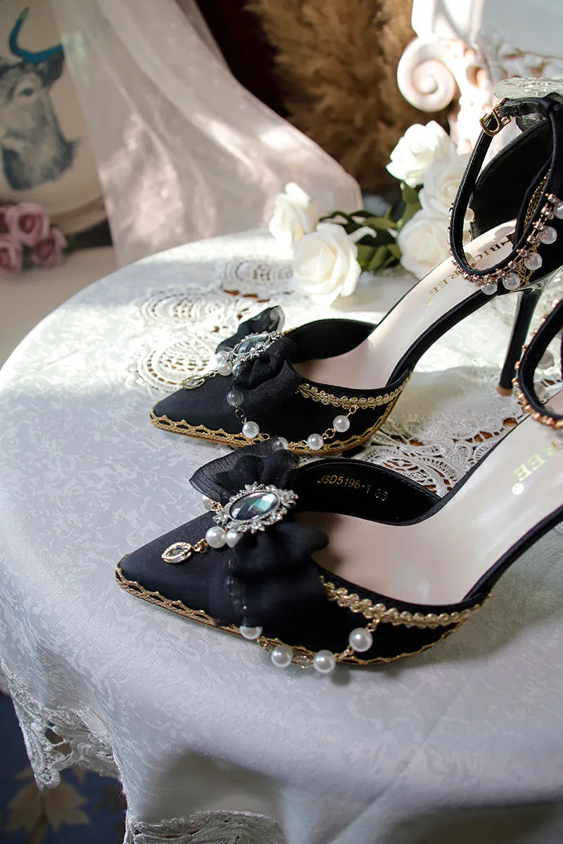 One Night~Flower Wedding Pointed Toe High Heels