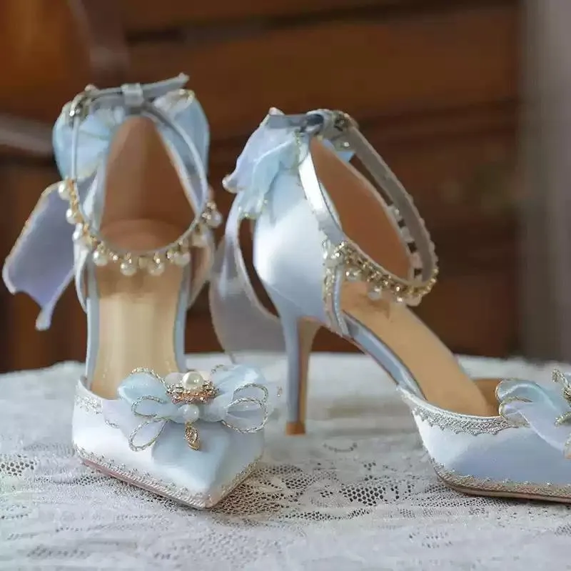One Night~Flower Wedding Pointed Toe High Heels