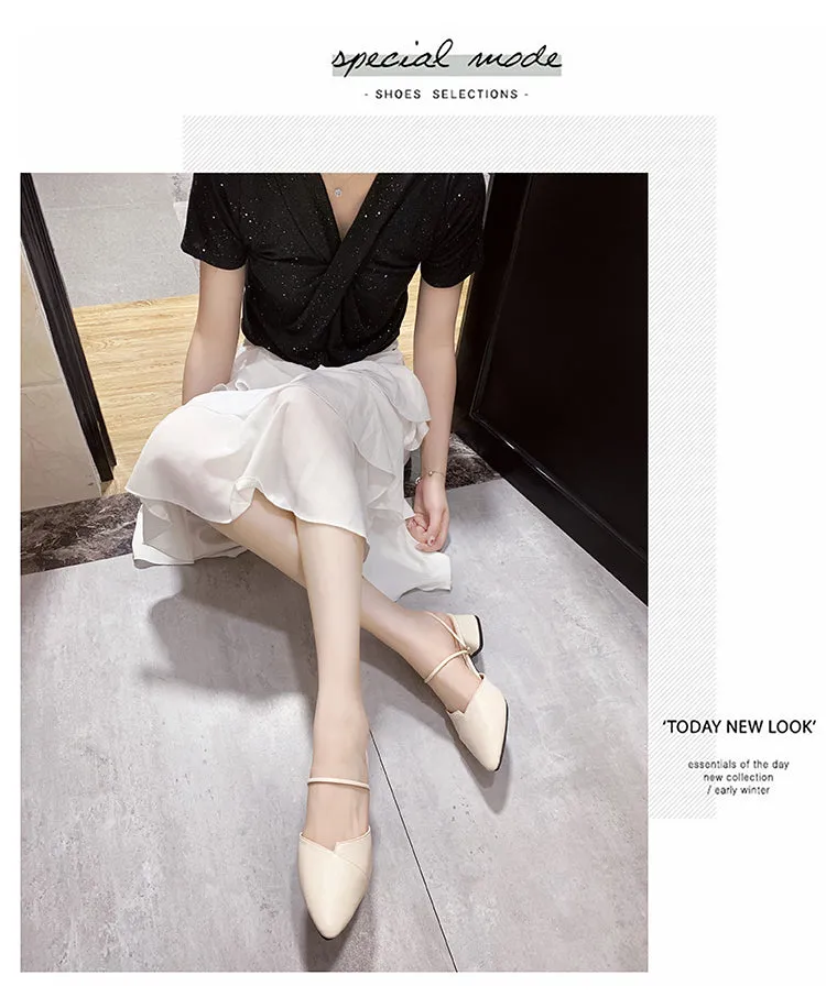 Party Women Mules Slipper Pointed Toe Sandals