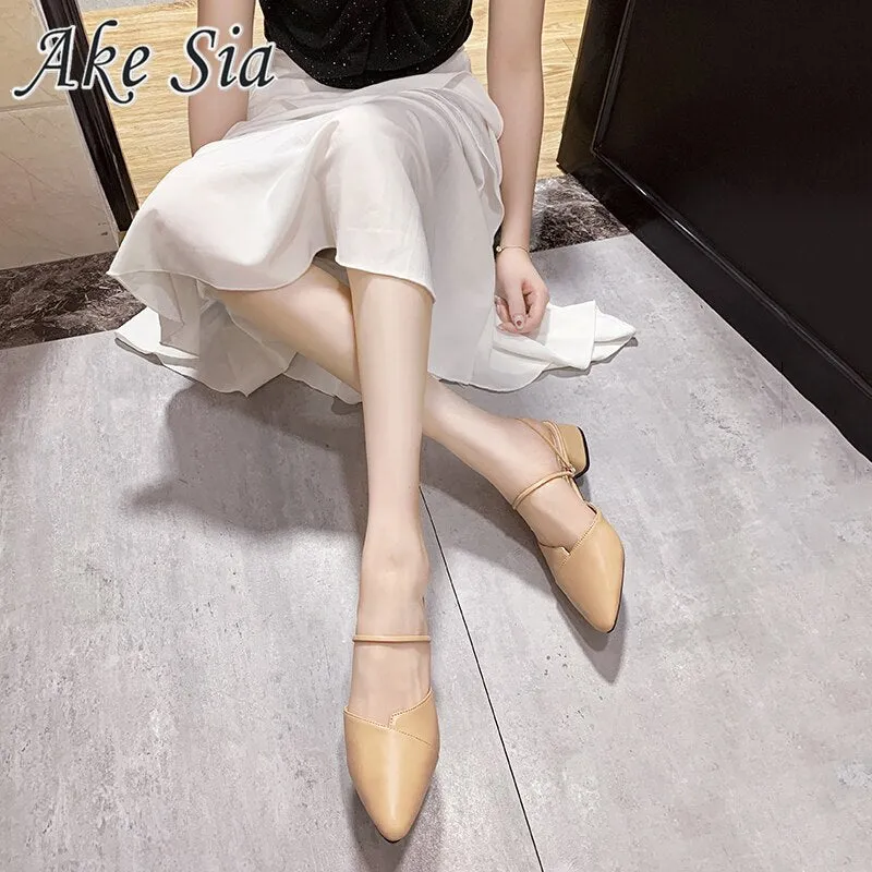 Party Women Mules Slipper Pointed Toe Sandals