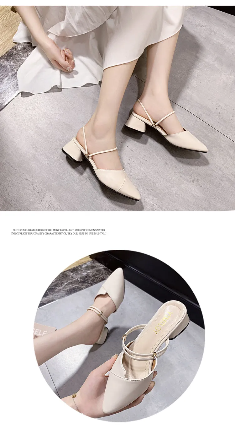 Party Women Mules Slipper Pointed Toe Sandals