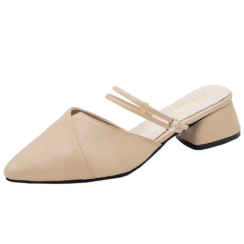 Party Women Mules Slipper Pointed Toe Sandals